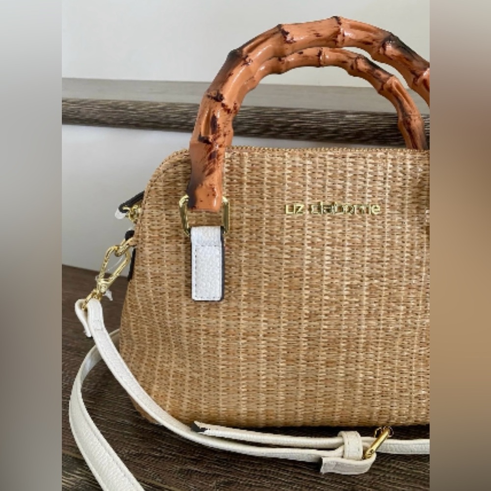 Liz Claiborne LC Maggie Mini Satchel Straw Purse